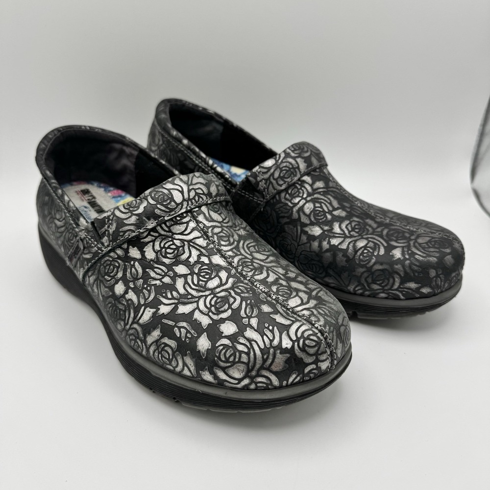 Grey's Anatomy Shoes Women's Size 7M Black‎ Rose Softwalk Slip Resistant Nursing